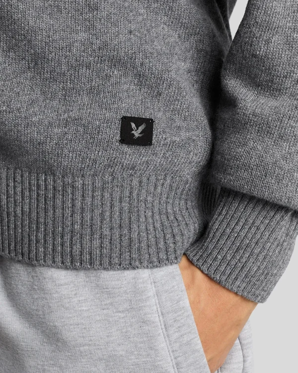 Lyle & Scott 150 Jahre Strickwaren | Pullover & Strickwaren<150 Year Knitwear - Strickjacke mit V-Ausschnitt GreyHeather