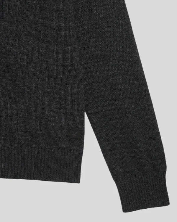 Lyle & Scott 150 Jahre Strickwaren | Pullover & Strickwaren<150 Year Knitwear - Strickjacke mit V-Ausschnitt BlackHeather
